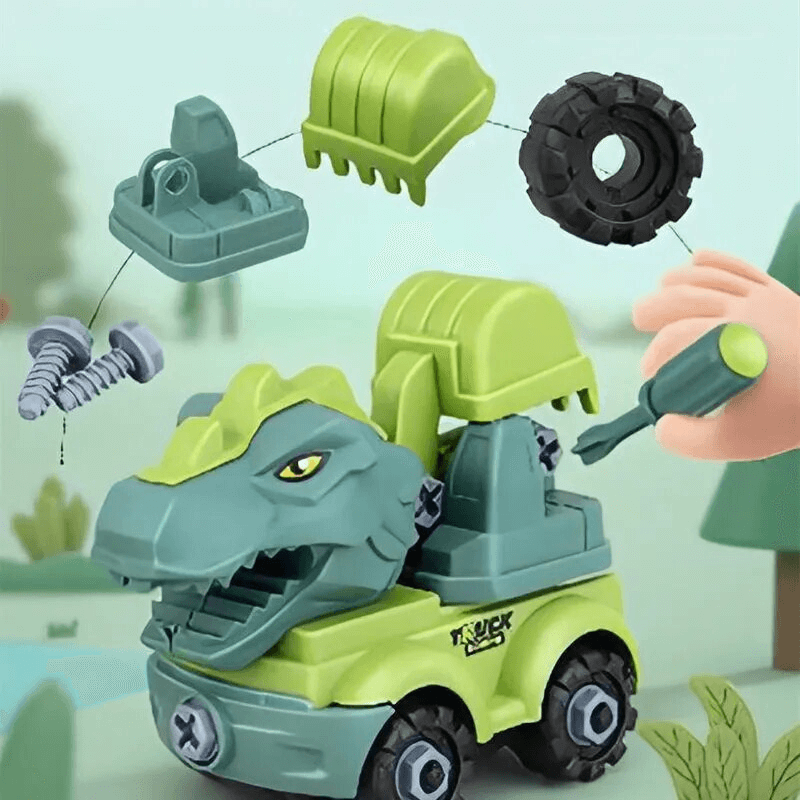 Mini Dinosauriefordon Byggsats – Lek och Lär med Kreativa Kombinationer