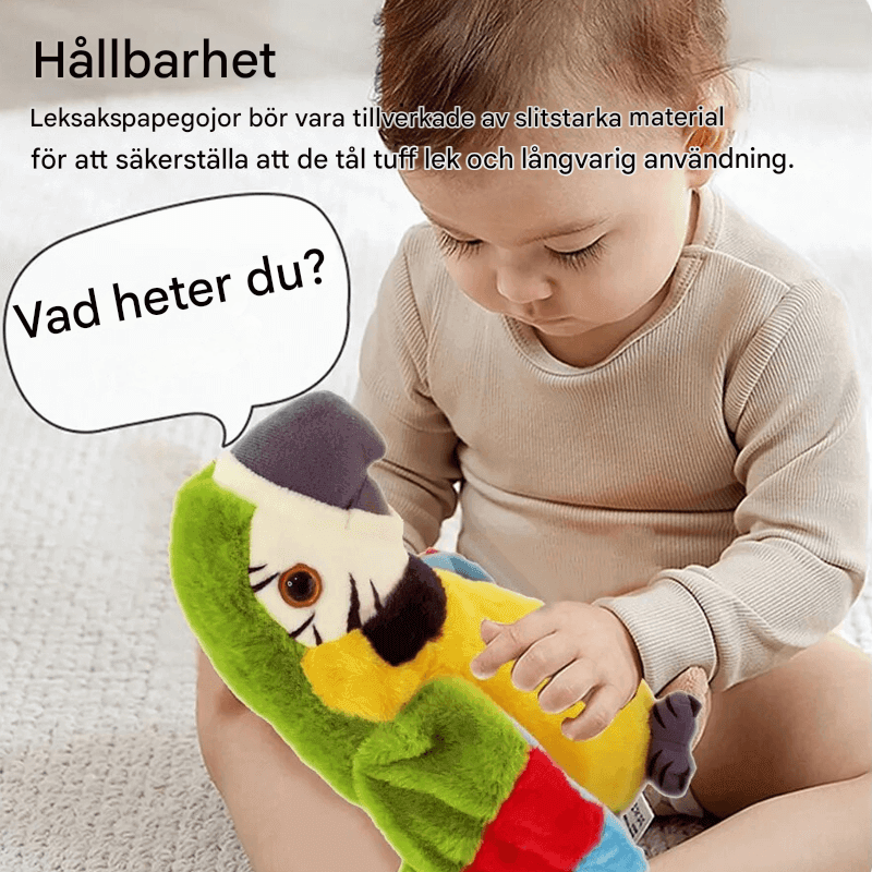 Pratande Papegoja Plysch – Stimulerar Språkutveckling och Fantasifull Lek