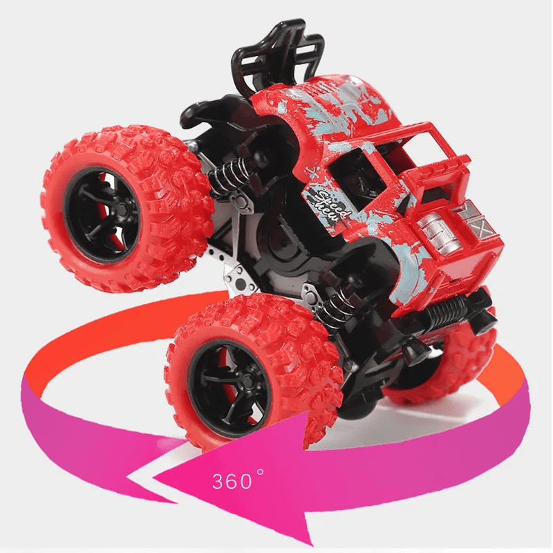 Stöttålig 360° Snurr Friktionstruck – Diecast Offroad Bil Leksak