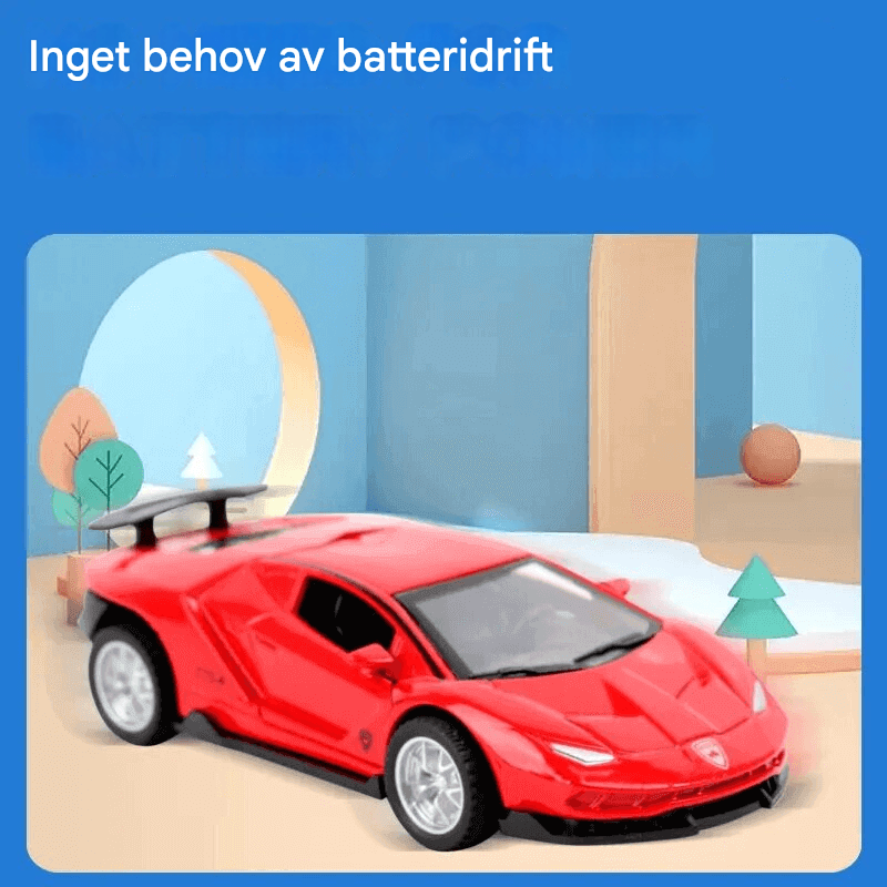 Diecast Sportbilmodell Leksak – Mini Racing Bil med Fällbar Struktur