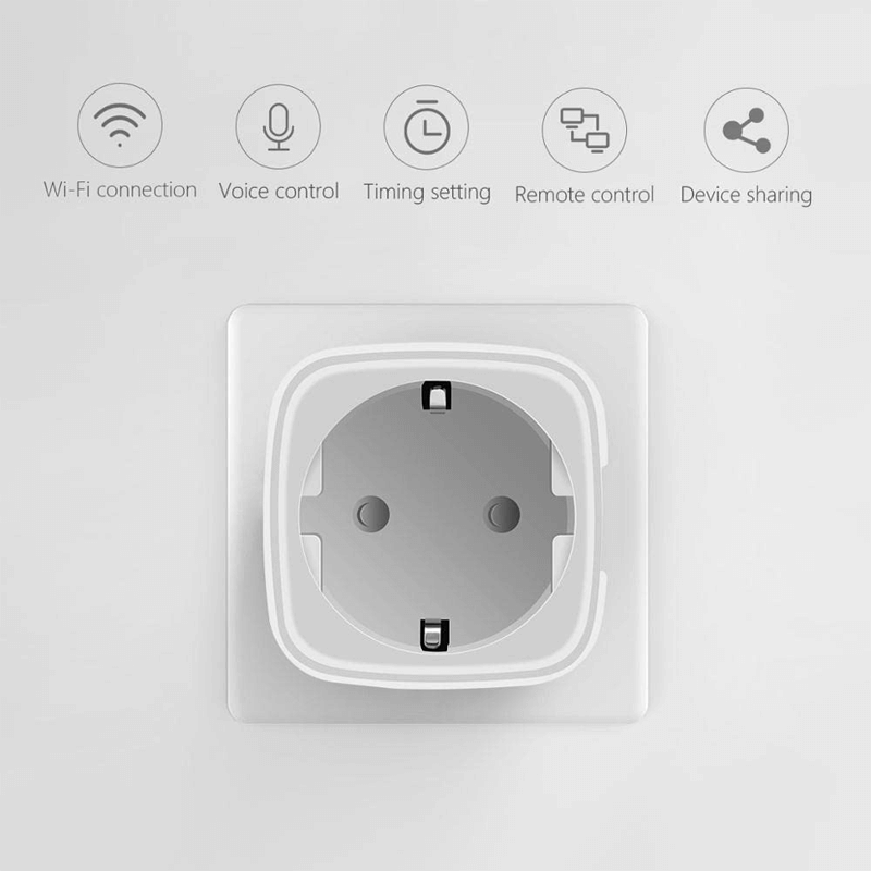 Smart WiFi-Kontakt 16A/20A – Röststyrd Uttagsadapter
