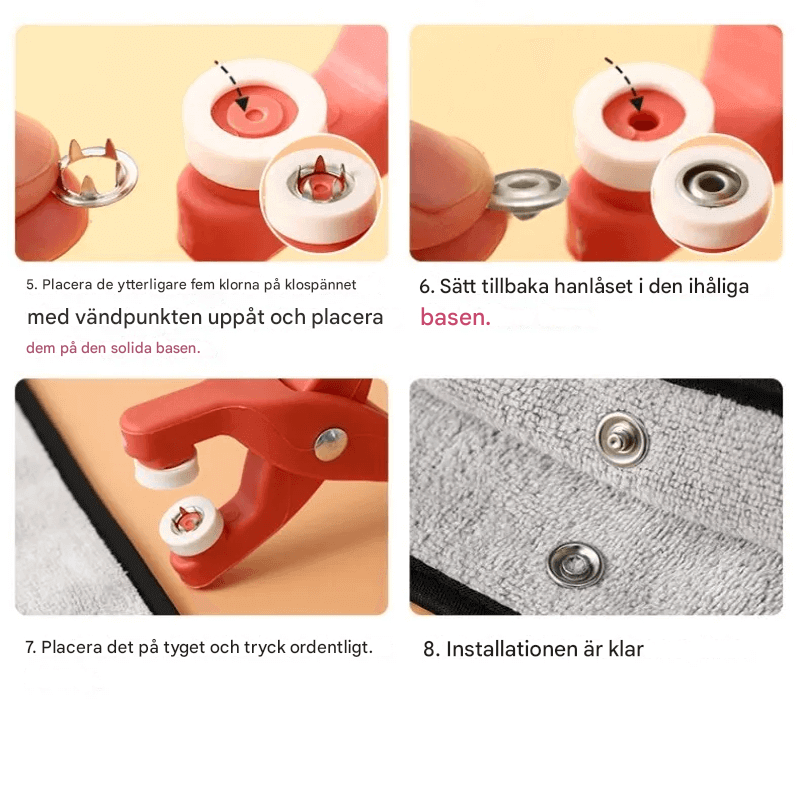 DIY Metall Tryckknapp Verktyg – Precisionsverktyg för Kläder, Läder och Hantverk