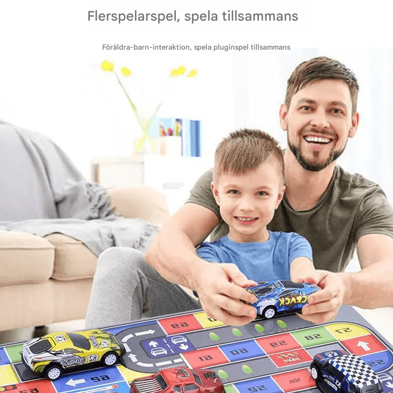 Barnens Mini Racingbilar Set – Robust Konstruktion och Återfjädring