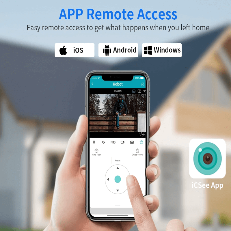 Smart WiFi-sikkerhetskamera – med infrarødt nattsyn, app og AI
