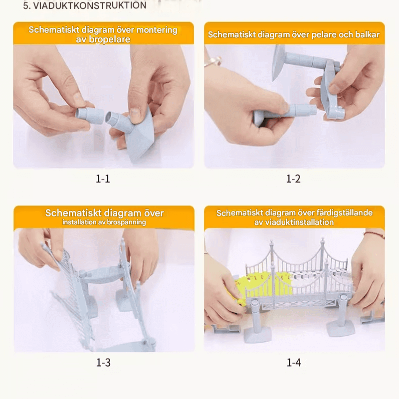 Ingenjörsbilbana – Byggbar Racerbana med Mini Ingenjörsbilar för Barn