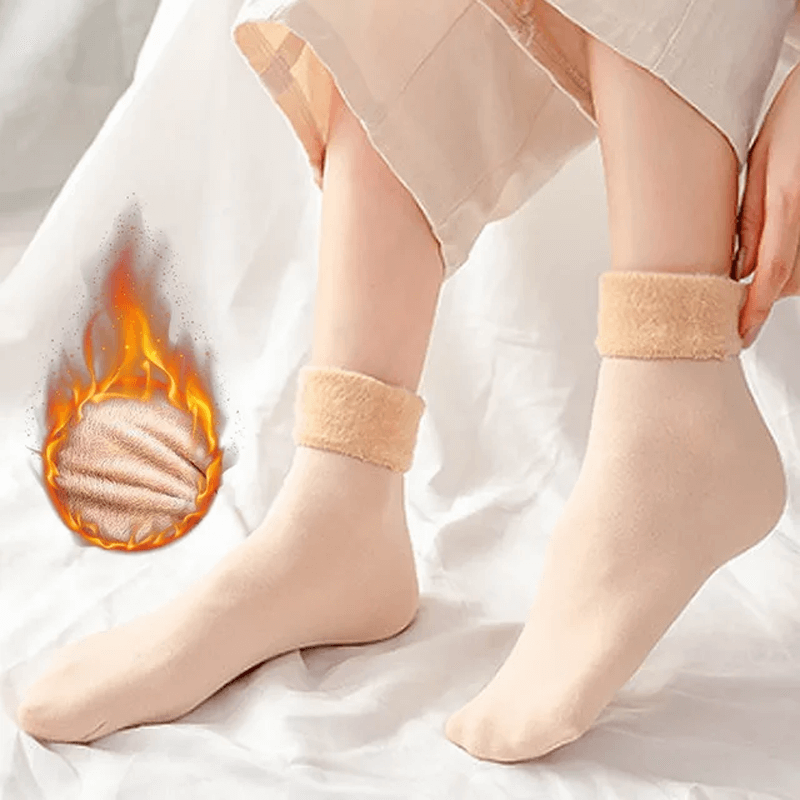 Chaussettes d'hiver douces en velours