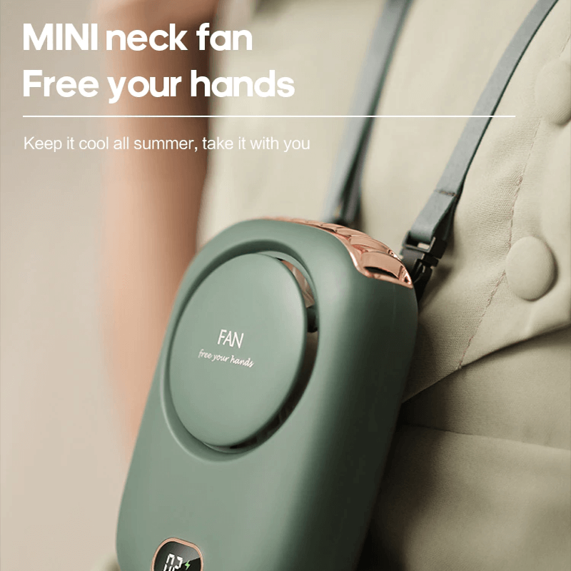 Mini-ventilateur de cou portable à suspendre, 2000 mAh