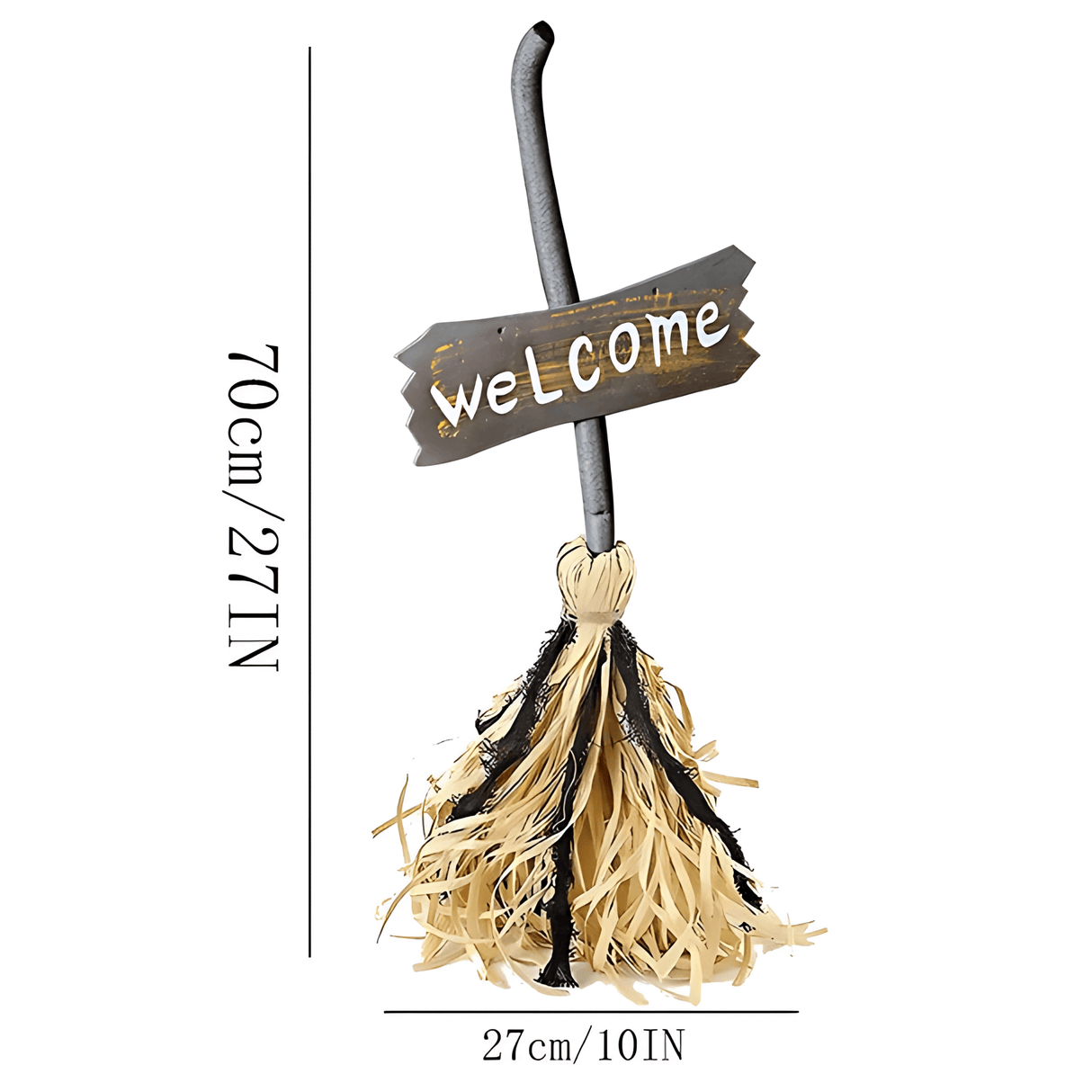 WitchGlide – Animerad Häxbroom Halloween Dekoration med Ljud och LED-ljus