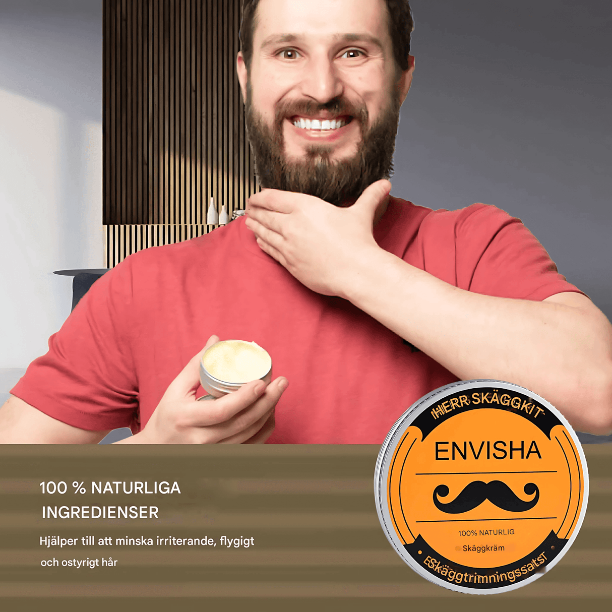 BeardMaster – 6-i-1 skjeggpleiesett for menn med olje, balsam, kam, børste og saks