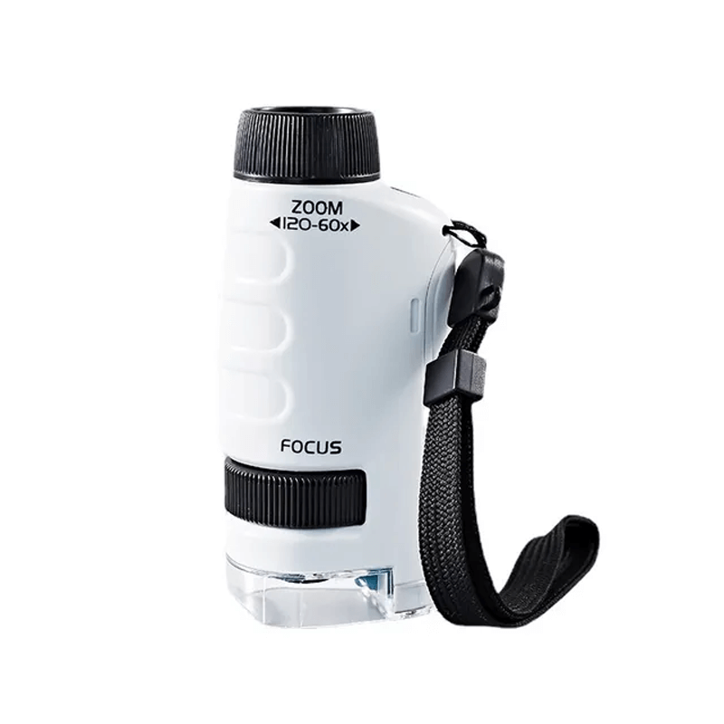 Portabel Barnmikroskop Leksak – Förstoring 60X-120X med LED