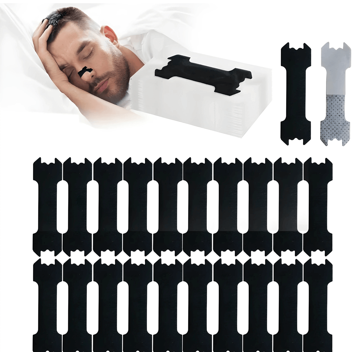 SilentBreathe – Antisnark Nässkydd Strips för Bättre Andning & Lugnare Sömn