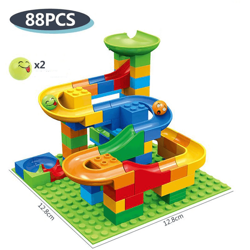 Marble Run Byggklossar – Kreativ Labyrint med Rutschkana och Kulbana för Barn – Pedagogisk Lek för Problemlösning och Fantasi
