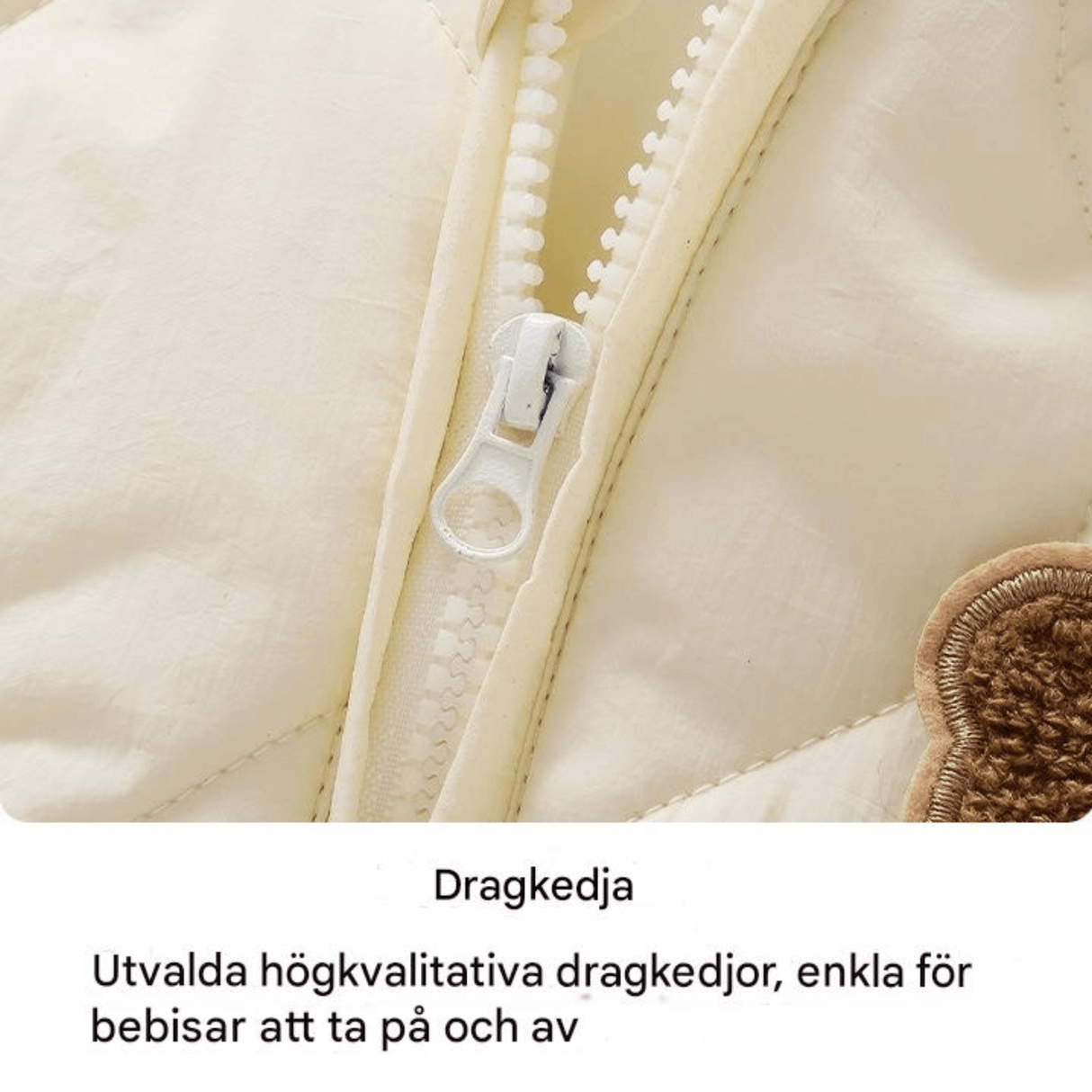 CuddleWear – Varm Babyoverall med Fleecefoder & Lättanvänd Dragkedja för Höst och Vinter