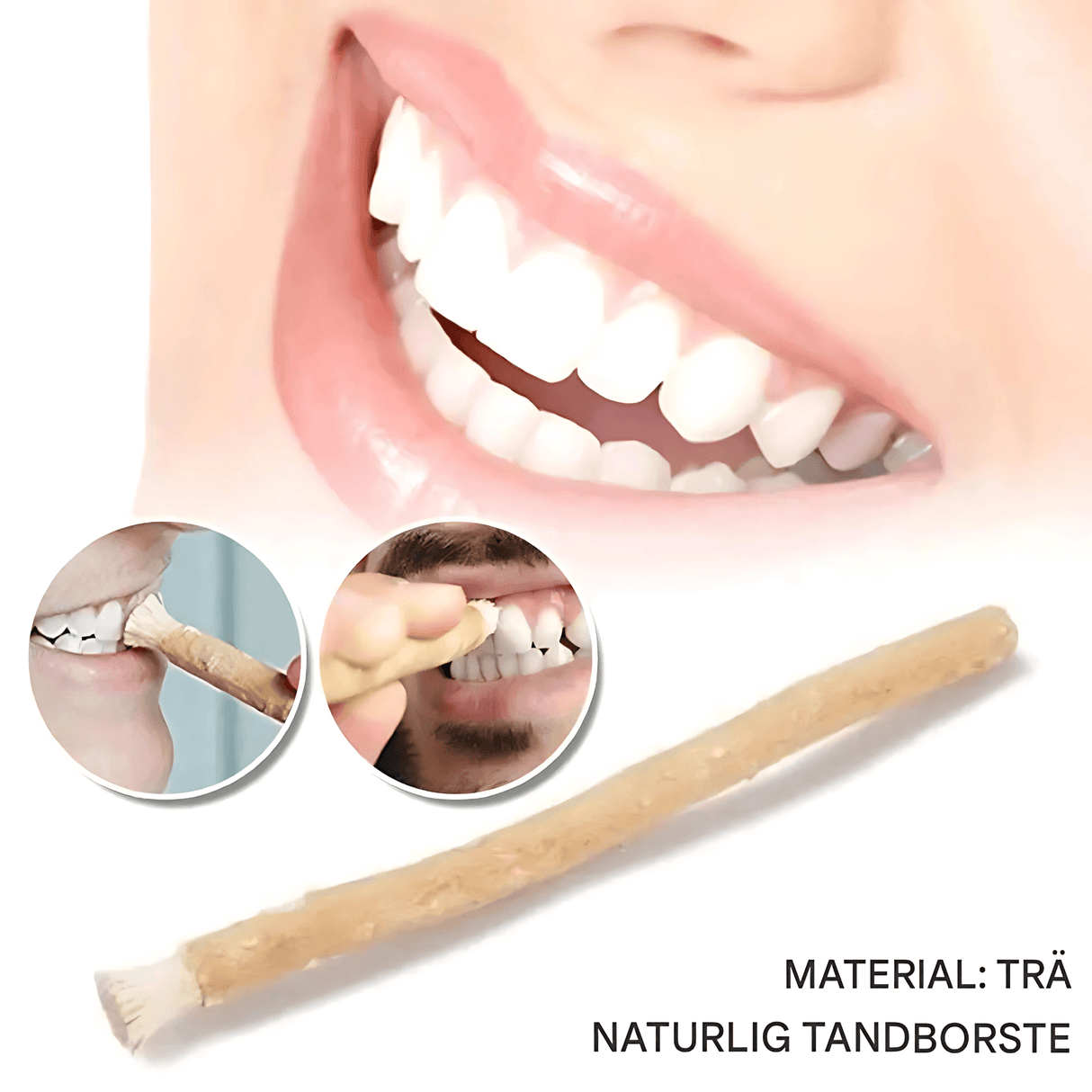 HerbaBrush – Naturlig Tandborste av Miswak för Traditionell Munvård och Resa