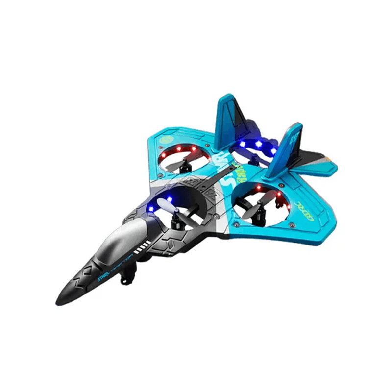 RC Stridsflygplan i Tåligt EPP Skum med LED-ljus | Fjärrstyrt Flygplan 2.4GHz för Nybörjare & Barn – Modellflyg med 360° Loop & Lång Flygtid