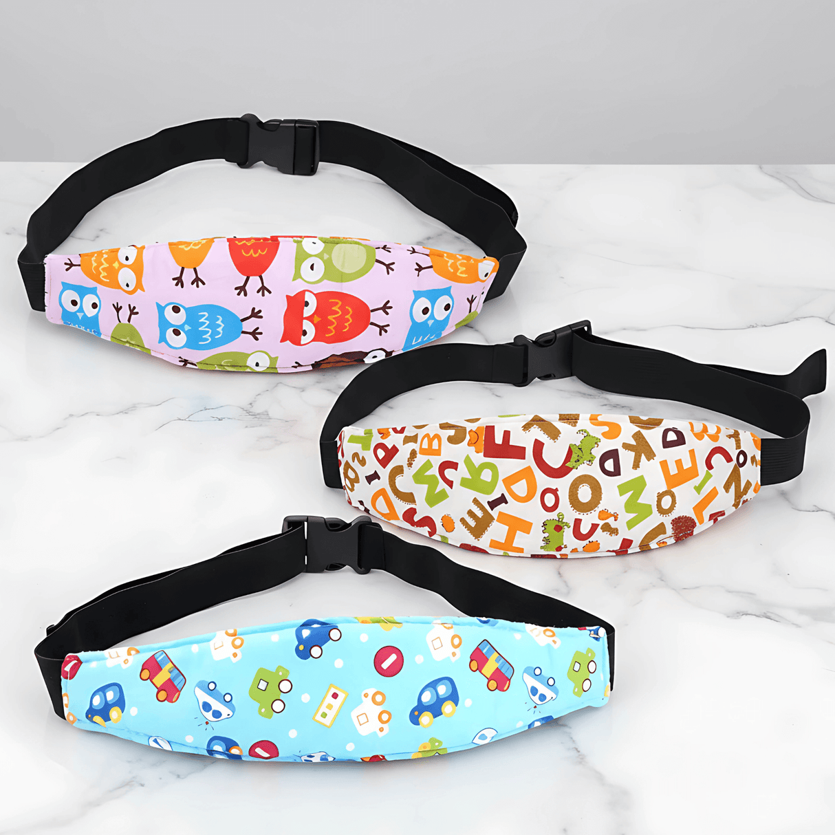 SafeNap – Barns Bilsele & Sovstöd med Huvudfixeringsband för Resa och Vila