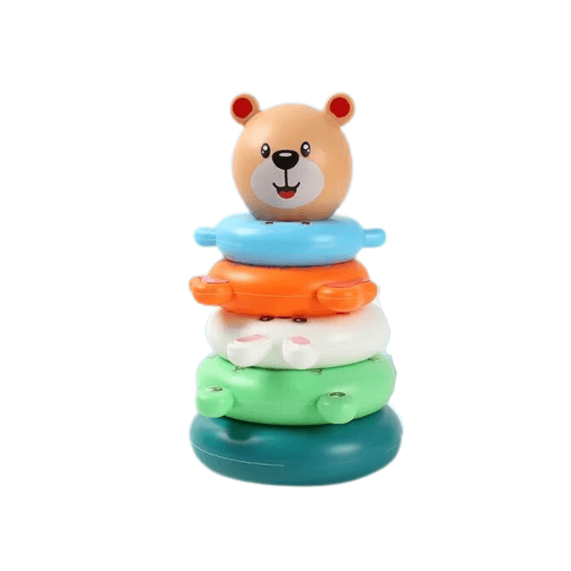 Stapelleksak Pyramidtorn för Bebisar – Utveckla Finmotorik och Kreativ Lek