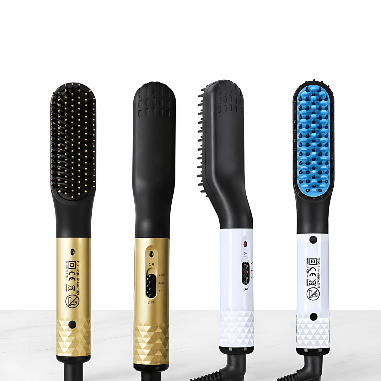 GroomFlex – Elektrisk Kam och Hårstyler med Jonisering & Justerbar Värme för Skägg och Hår