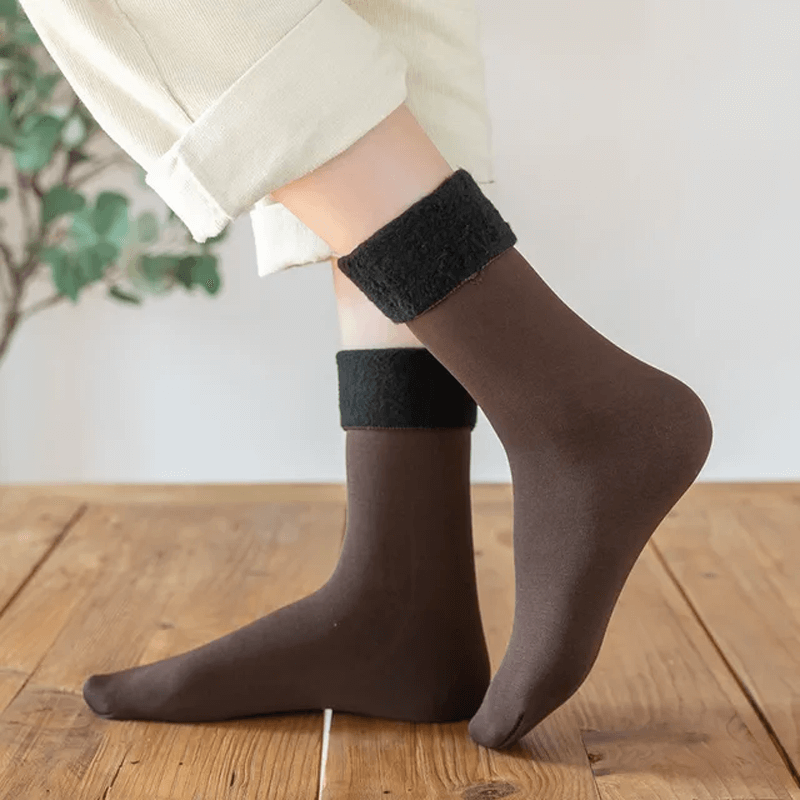 Chaussettes d'hiver douces en velours