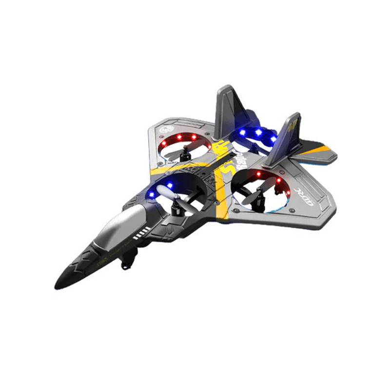 RC Stridsflygplan i Tåligt EPP Skum med LED-ljus | Fjärrstyrt Flygplan 2.4GHz för Nybörjare & Barn – Modellflyg med 360° Loop & Lång Flygtid