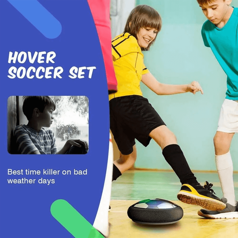 HoverKick - Jouet de football flottant à LED avec amortisseurs en mousse, pour jouer au football en intérieur
