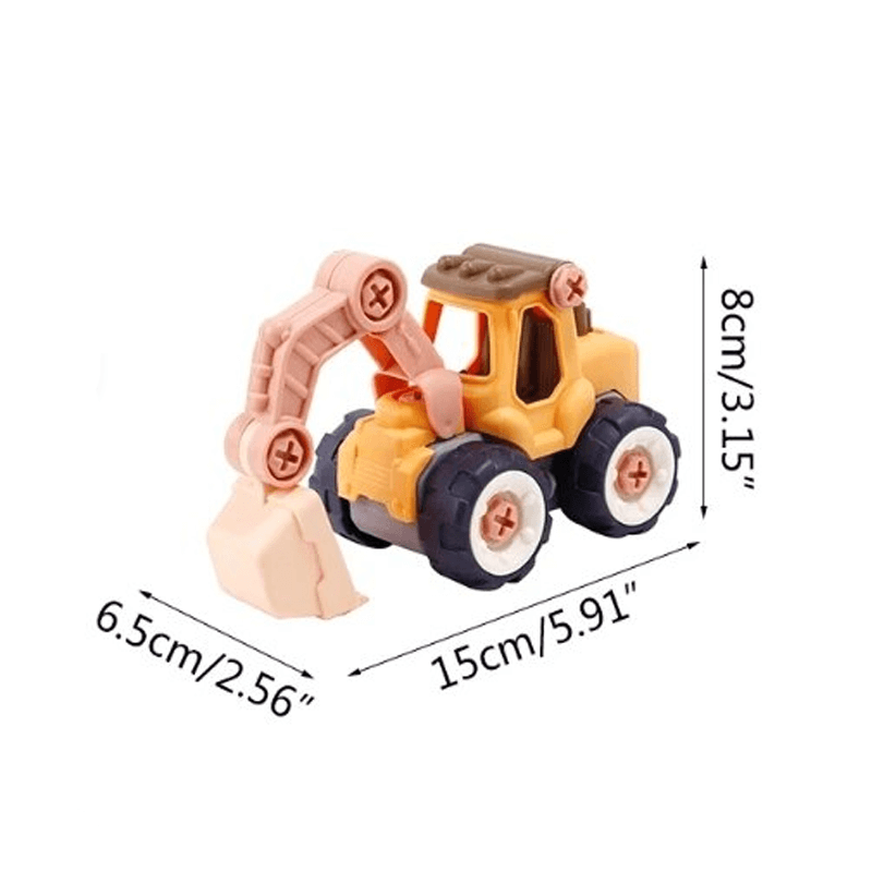 Mini Grävmaskin Byggset – Säker och Hållbar Lek för Barn