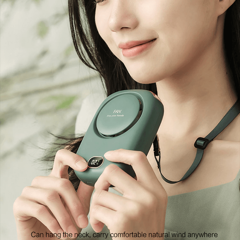 Mini-ventilateur de cou portable à suspendre, 2000 mAh