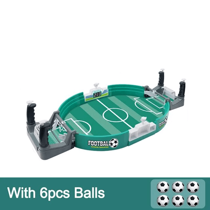 Bordsfotboll Spel för Barn & Vuxna – Mini Fotbollsspel i Trä & ABS | Interaktivt 2-i-1 Brädspel för 2–4 Spelare