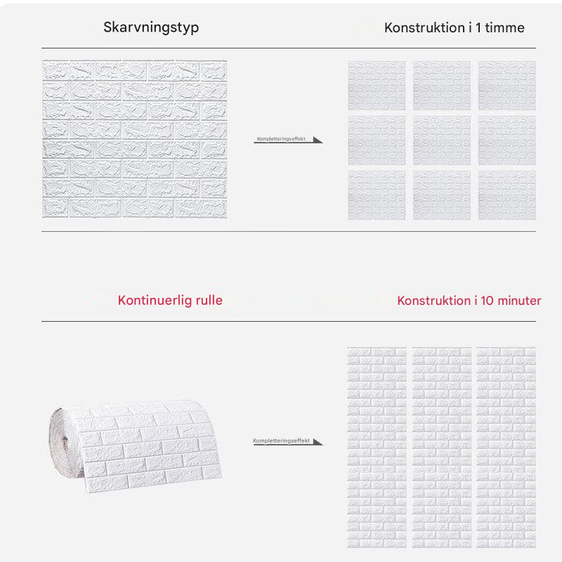 THOMAS - Självhäftande Väggpaneler 3D | Skum Tapet för Kreativ Inredning
