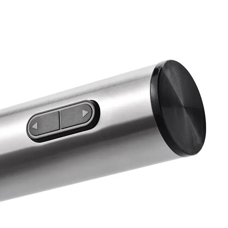 Elektrisk Vinöppnare Set 5-i-1 med Folieskärare, Vinhällare & Vakuumpropp – Automatisk Korkskruv & Displaybas | Perfekt Present för Vinälskare