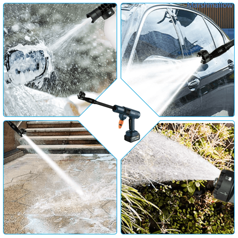 AquaJet Kraftfull Batteridriven Trådlös Högtryckstvätt 3500W 28 Bar