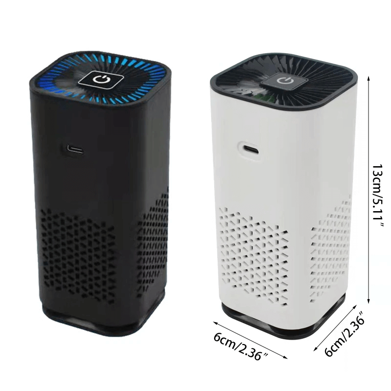 Draagbare ionische luchtreiniger met HEPA filter