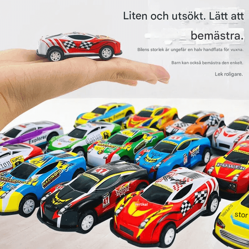 30st Legeringsracerbilar med Förvaringslåda – Racerleksaker för Barn
