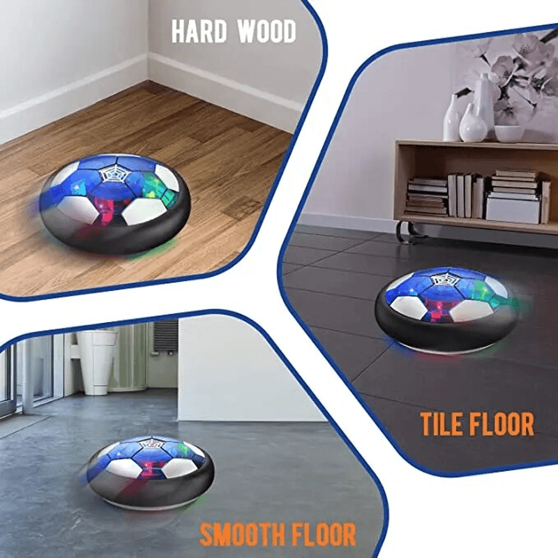 HoverKick - Jouet de football flottant à LED avec amortisseurs en mousse, pour jouer au football en intérieur