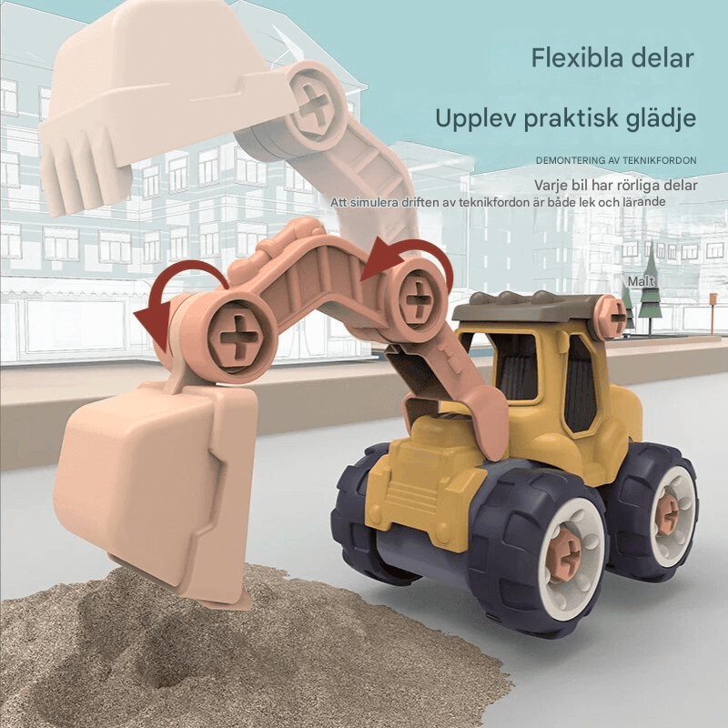 Mini Grävmaskin Byggset – Säker och Hållbar Lek för Barn