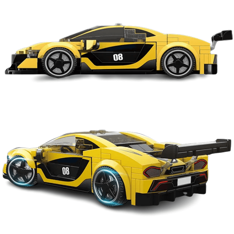 Sportbil Byggklossar för Barn – Realistiska Racingbilar DIY Set