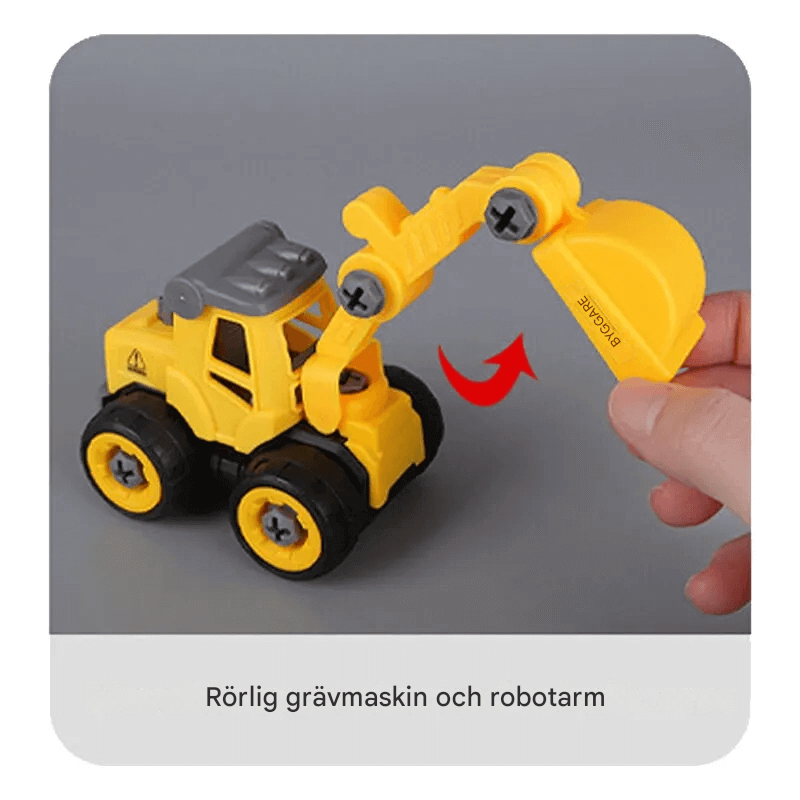 Pusselsimulering Grävmaskinsleksak – Gör-det-själv Byggbar Leksak för Barn