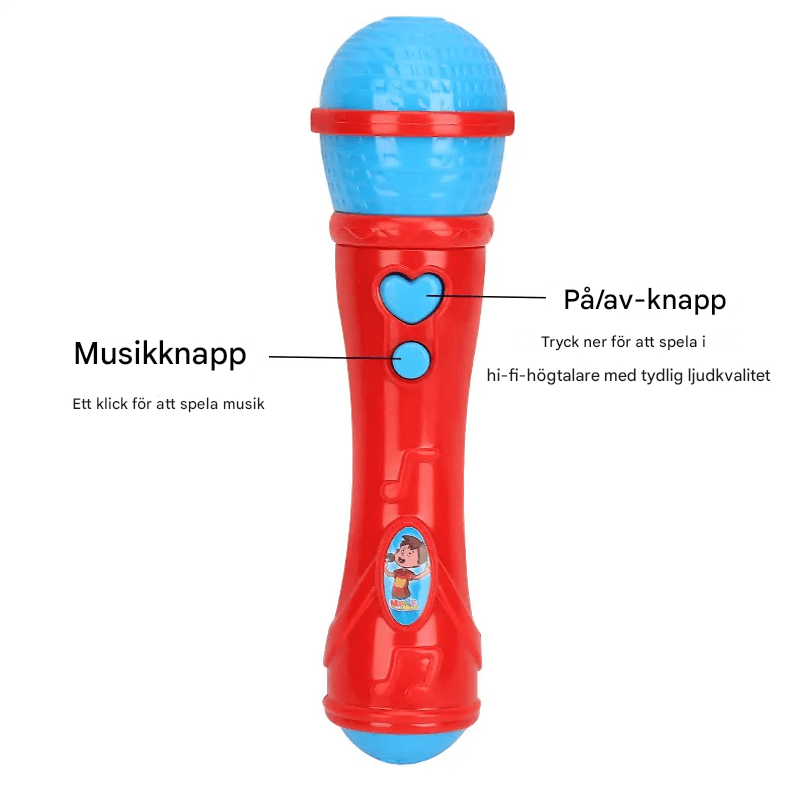 Barnmikrofon Leksak – Musikalisk Mikrofontoy med Förstärkning och Musik