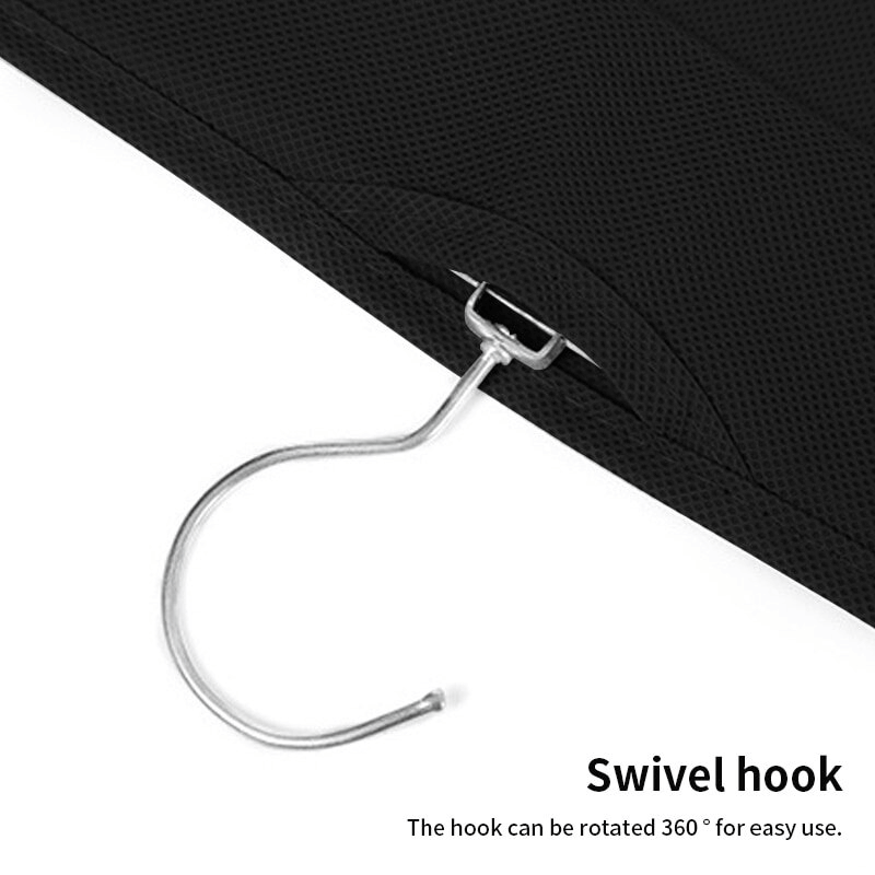 Svart Hängande Garderobsorganisatör med 6 Fickor | Dubbelsidig Förvaringslösning för Väskor, Skor & Kläder