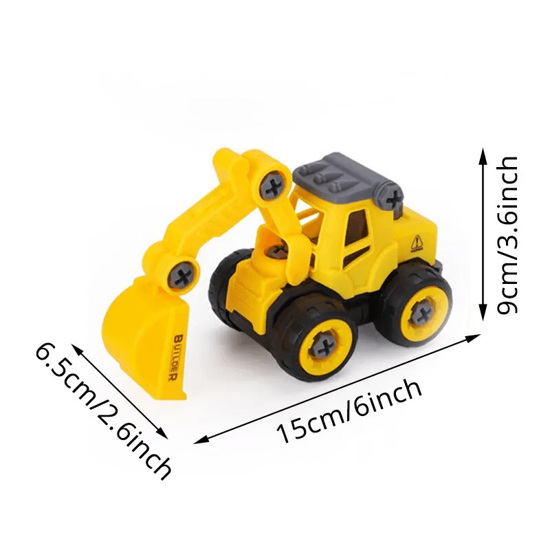 Pusselsimulering Grävmaskinsleksak – Gör-det-själv Byggbar Leksak för Barn
