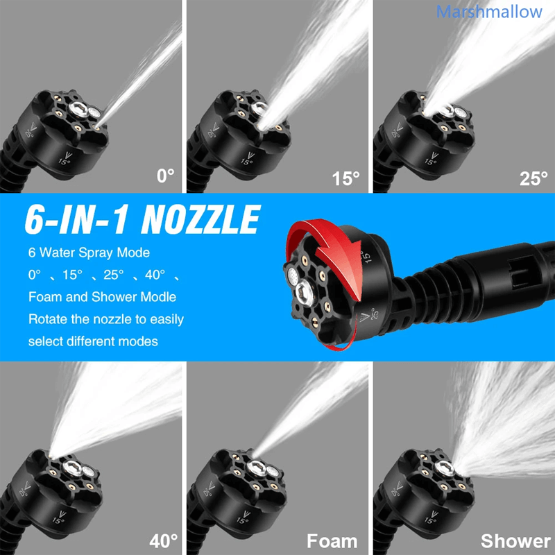 AquaJet Kraftfull Batteridriven Trådlös Högtryckstvätt 3500W 28 Bar