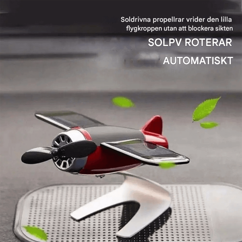 Solcellsdriven Mini Luftfräschare för Bil & Hem – Dekorativ i Flygplansdesign, Luftrenande & Energisnål
