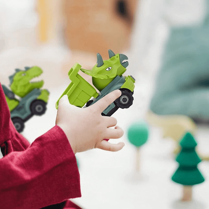 Mini Dinosauriefordon Byggsats – Lek och Lär med Kreativa Kombinationer