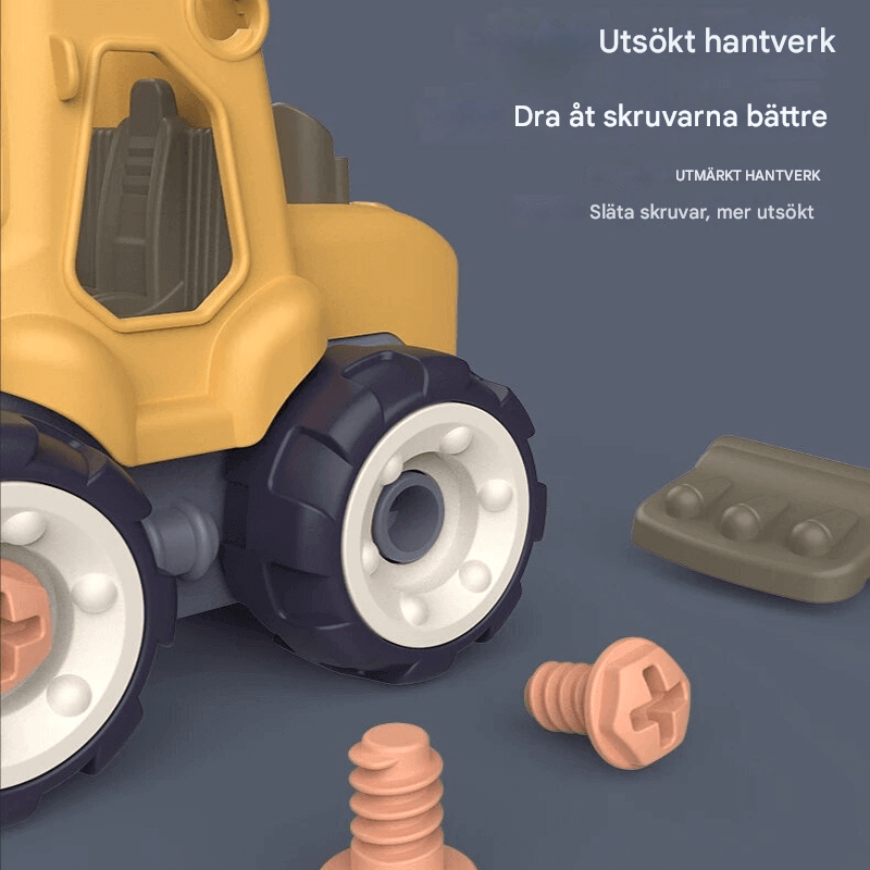 Mini Grävmaskin Byggset – Säker och Hållbar Lek för Barn