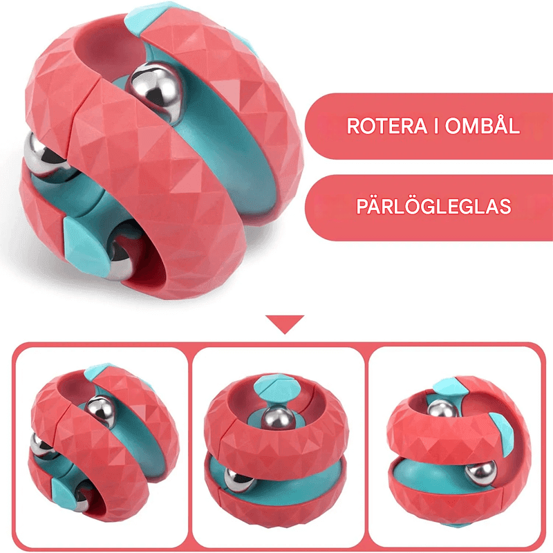 Stressavlastande Orbit 3D Boll Kub – Perfekt Sensorisk Leksak för Barn och Vuxn