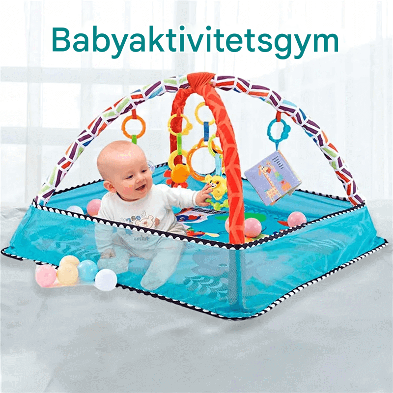 Baby Matta med Staket och Lekfunktioner – Pedagogisk och Säker Babymatta