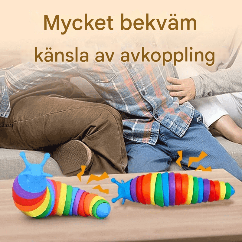 3D Färgglad Snigel Anti-Stress Leksak – Kreativ och Avslappnande Aktivitet