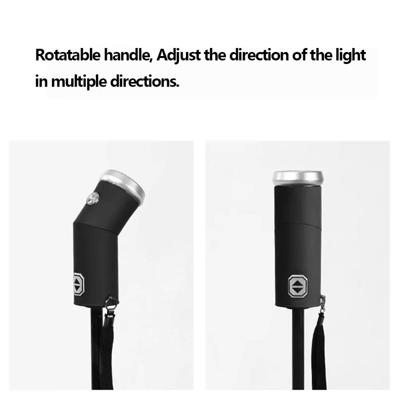 Parapluie pliable avec lampe de poche LED