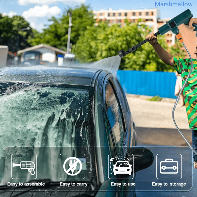 AquaJet Kraftfull Batteridriven Trådlös Högtryckstvätt 3500W 28 Bar