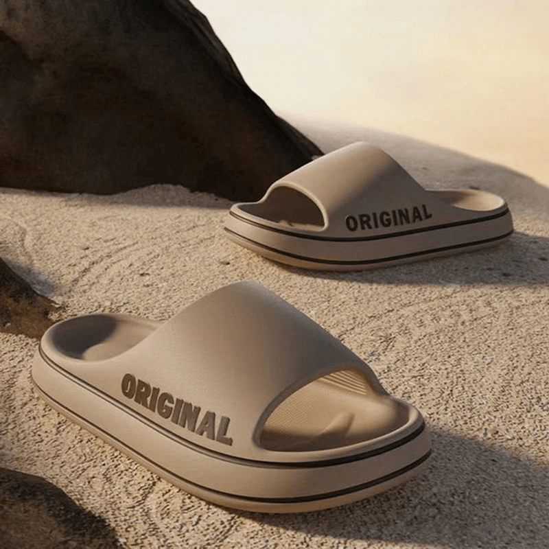 Vakre tøfler med tykke såler